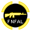 Gold FN FAL Automatic Rifle
