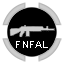 Silver FN FAL Automatic Rifle