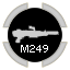 Silver M249 SAW