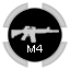Silver M4 Carbine Rifle