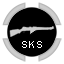 Silver Simonov SKS carbine